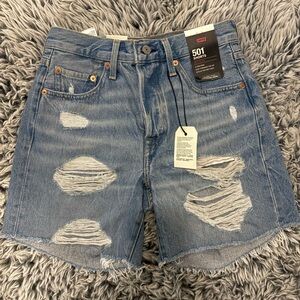 Levi's Distressed Denim Shorts